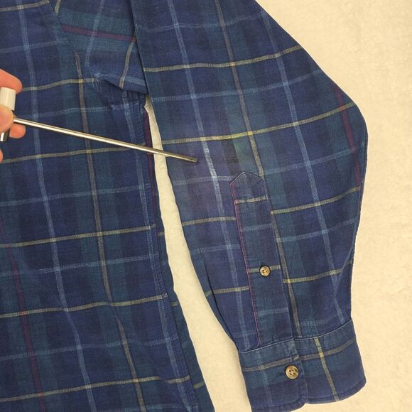 Vineyard Vines Classic Fit Mens Long Sleeve Plaid‎ Tucker Shirt Size XL Blue - Picture 4 of 16